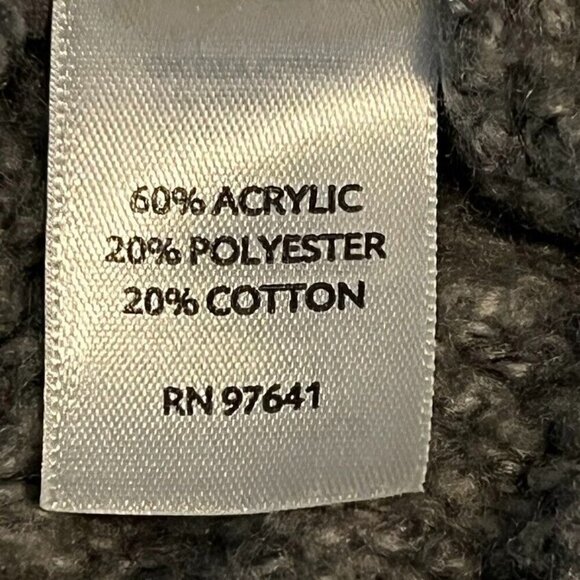 J. Jill Cable Knit Crewneck Sweater Back To School Academia Preppy Cozy Gray L - Picture 4 of 5